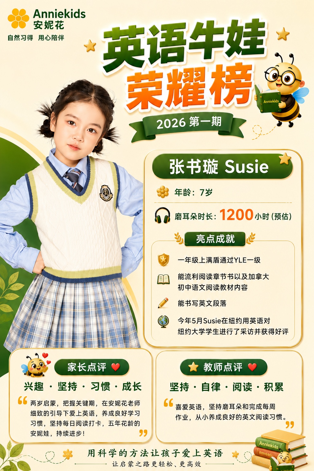 安妮花真实学员案例海报